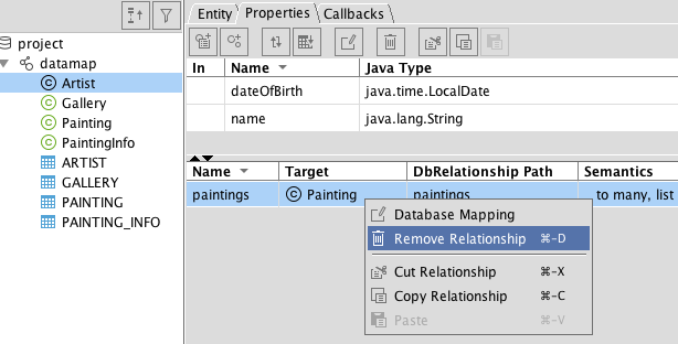 tutorial drop relationship